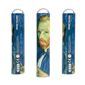 Kalejdoskop dla dzieci z motywem autoportretu Vincenta van Gogha w niebieskich odcieniach. Londji Van Gogh Autoportret Kalejdoskop dla dzieci