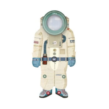 Kalejdoskop w kształcie kosmonauty w białym skafandrze z niebieskimi rękawicami i butami dla dziecka. Londji Kosmonauta Major Tom Kalejdoskop-pryzmat