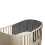 Ochraniacz do łóżeczka dziecięcego szary materiałowy dla niemowląt i małych dzieci. LEANDER ochraniacz do łóżeczka Classic Baby 0-3 lata, szary