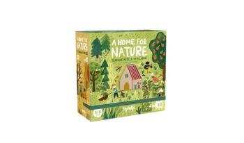 Pudełko z tradycyjną układanką puzzle z motywem domu i przyrody dla dzieci. Londji Puzzle układanka A Home for a Nature