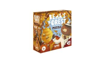 Puzzle tradycyjne z motywem lasu i niedźwiedzia dla dzieci powyżej 4 lat. Londji Puzzle z grą obserwacyjną Bear’s Forest
