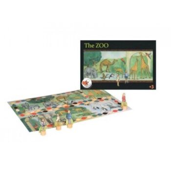 Gra planszowa zoo z planszą i drewnianymi pionkami dla dzieci. Egmont Toys Gra planszowa ZOO