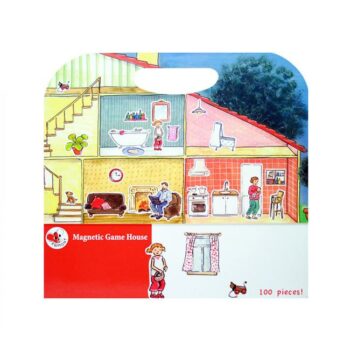 Magnetyczna układanka dom z postaciami i meblami dla dzieci. Egmont Toys Układanka, gra magnetyczna, Dom