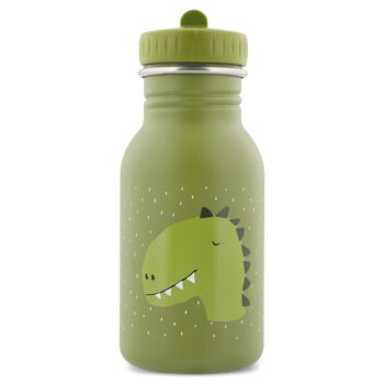 Zielony bidon dla dziecka z nadrukiem dinozaura o pojemności 350 ml. Trixie Baby Pan Dinozaur bidon butelka 350 ml