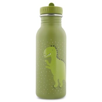 Zielony bidon dla dziecka z nadrukiem dinozaura o pojemności 350 ml. Trixie Baby Pan Dinozaur bidon butelka 350 ml