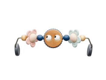 Zabawka do leżaczka z elementami kwiatowymi i okrągłą postacią z oczami dla niemowlaka. BABYBJORN zabawka do leżaczka Googly Eyes Pastels
