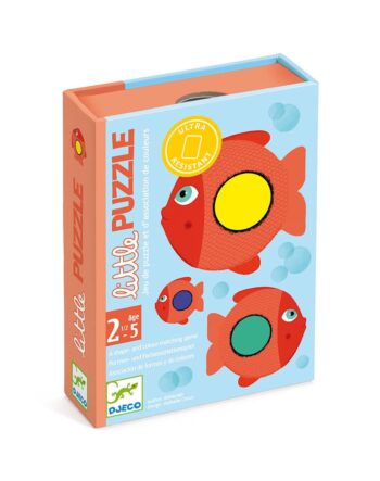 Gra karciana puzzle dla dzieci 2-5 lat z kolorowymi rybkami na kartach. Djeco Gra Karciana Dla Maluchów Puzzle 5 lat+