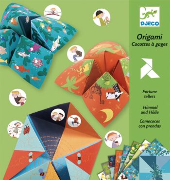 Zestaw do origami z motywem zwierząt kolorowe papierowe przepowiednie dla dzieci. Djeco Origami PRZEPOWIEDNIA ZWIERZĘTA