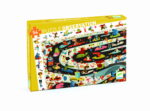 Puzzle 54 elementy z kolorowym obrazkiem rajdu samochodowego dla dzieci. Djeco Puzzle obserwacja RAJD SAMOCHODOWY 54 el