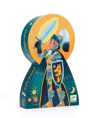 Puzzle tekturowe 36 elementów z ilustracją rycerza dla dzieci powyżej 4 lat. Djeco Puzzle Tekturowe RYCERZ 36 El. 4+