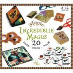 Zestaw 20 kart do nauki magicznych sztuczek z ilustracjami dla dzieci w wieku 8-12 lat. Djeco Zestaw 20 Magicznych Sztuczek Incredibile