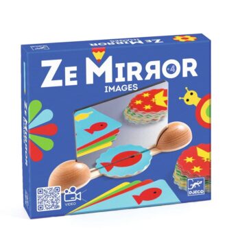 Zestaw edukacyjny gra odbicie lustrzane z drewnianymi lusterkami dla dzieci powyżej 3 lat. Djeco Gra Zestaw edukacyjny ODBICIE LUSTRZANE 3+