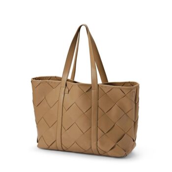 Torba dla mamy w kolorze karmelowym z plecionym wzorem z długimi uszami. Elodie Details Torba dla mamy Caramel Brown Braided
