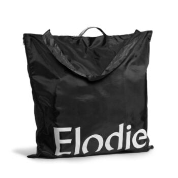 Czarna torba transportowa do wózka z białym napisem dla rodzica. Elodie Details Torba transportowa do wózka MONDO