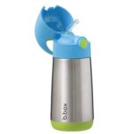 Bidon termiczny ze stali nierdzewnej z niebieską pokrywką i zielonym spodem dla dziecka 350 ml. B.Box Bidon termiczny 350 ml, Ocean Breeze