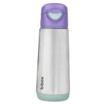 Butelka termiczna ze stali nierdzewnej z fioletową nakrętką i ustnikiem sportowym 500 ml dla dziecka. B.Box Butelka termiczna z ustnikiem sportowym 500 ml, Lilac Pop