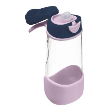 Sportowa butelka tritanowa 450 ml fioletowo granatowa z ustnikiem dla dziecka. B.Box Sportowa butelka tritanowa 450 ml, Indigo Rose