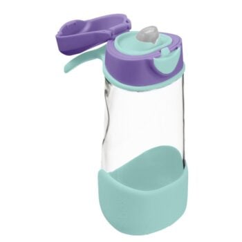 Sportowa butelka tritanowa 450 ml fioletowo miętowa z ustnikiem dla dziecka. B.Box Sportowa butelka tritanowa 450 ml, Lilac Pop