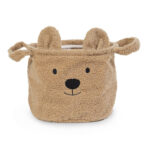 Pluszowy pojemnik na zabawki w kształcie misia brązowy z uszami i rączkami dla dziecka. Childhome Pluszowy pojemnik na zabawki 25 x 20 x 20 cm Teddy Bear