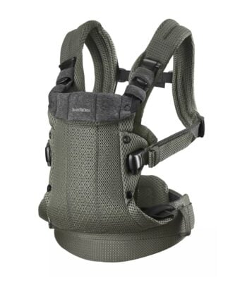 Zielone nosidełko dla dziecka z siateczkowego materiału z regulowanymi paskami. BABYBJORN nosidełko Harmony 3D Mesh, Zielony