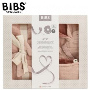Zestaw pieluszek wielorazowych w kolorze różowym dla niemowlaka. BIBS BABY SHOWER BLUSH zestaw prezentowy