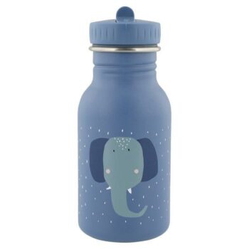 Niebieska butelka bidon dla dziecka z motywem słonia o pojemności 350 ml. Trixie Baby Słoń Bidon Butelka 350 ml