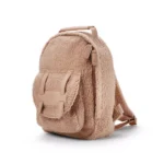 Mały różowy plecak dziecięcy z miękkiego materiału boucle z kieszenią z przodu dla dziecka. Elodie Details Plecak BackPack MINI Pink Boucle