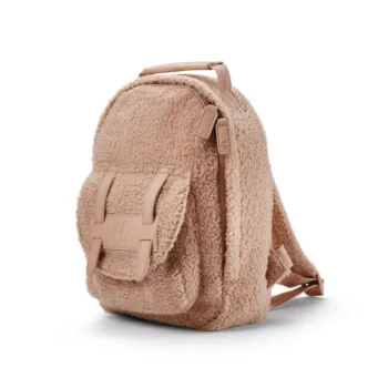 Mały różowy plecak dziecięcy z miękkiego materiału boucle z kieszenią z przodu dla dziecka. Elodie Details Plecak BackPack MINI Pink Boucle