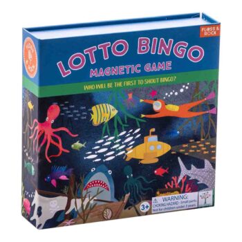 Gra bingo magnetyczna z motywem podwodnego świata dla dzieci powyżej 3 lat. Floss & Rock Podwodny Świat Bingo Gra Magnetyczna