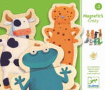Drewniane magnetyczne puzzle 24 elementy zwierzątka dla dzieci. Djeco Puzzle drewniane magnetyczne 24 elementy Zwierzątka