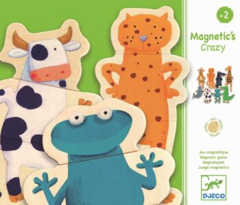 Drewniane magnetyczne puzzle 24 elementy zwierzątka dla dzieci. Djeco Puzzle drewniane magnetyczne 24 elementy Zwierzątka