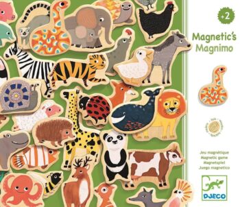 Magnetyczne puzzle z kolorowymi zwierzętami dla dzieci powyżej 2 lat. Djeco Układanka Magnetyczna MAGNIMO