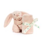 Pluszowy króliczek pudrowy róż z miękką szmatką przytulanką dla niemowlaka. Jellycat Króliczek Szmatka Przytulanka Pudrowy Róż 34 cm Króliczki