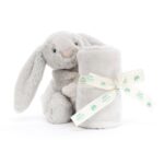 Szary króliczek pluszowy z miękką szmatką przytulanką dla dziecka. Jellycat Króliczek Szmatka Przytulanka Srebrna 34 cm Króliczki