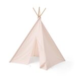 Namiot tipi dla dziecka jasnoróżowy z materiału z drewnianymi kijami. Kid’s Concept Namiot Tipi light pink
