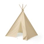 Beżowy namiot tipi dla dzieci z materiału na drewnianych kijach. Kid’s Concept Namiot Tipi beige
