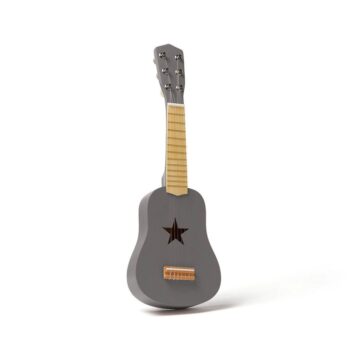 Drewniana gitara dziecięca ciemnoszara z wycięciem w kształcie gwiazdy. Kid’s Concept Gitara dark grey