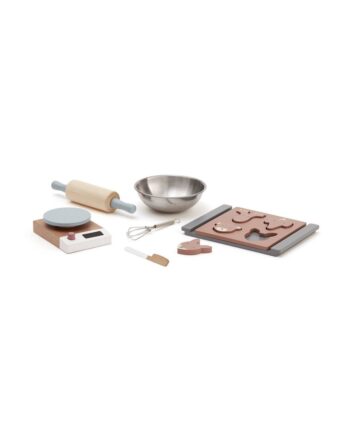 Zestaw do pieczenia dla dzieci z wałkiem misą trzepaczką wagą i foremkami do ciastek. Kid’s Concept Zestaw do pieczenia KID’S HUB