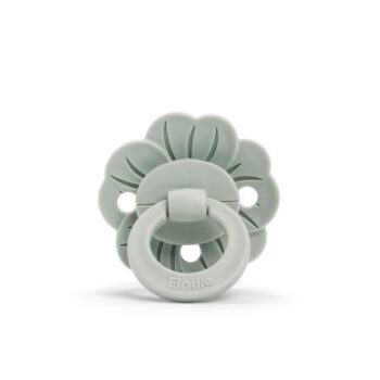 Smoczek dla niemowlaka w kształcie kwiatu w kolorze mineralnej zieleni. Elodie Details Smoczek Binky Bloom Mineral Green