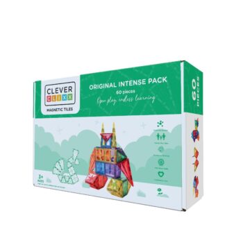 Klocki magnetyczne w różnych kolorach 60 elementów dla dzieci powyżej 3 lat. Cleverclixx Klocki magnetyczne Original Intense Pack 60 el