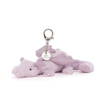 Jellycat Breloczek Smok Lawendowy 22 cm -  - Przytulanka Breloczki