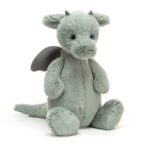 Miętowo-szary pluszowy smok 50 cm przytulanka dla dziecka. Jellycat Smok Miętowo-Szary 50 cm Przytulanka Fantastyczne i Bajkowe
