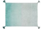 Bawełniany dywan w odcieniach zieleni z frędzlami na rogach 120x160 cm. Lorena Canals Dywan bawełniany Degrade Emerald 120x160cm
