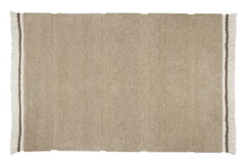 Beżowy dywan wełniany z frędzlami 120x170cm. Lorena Canals Dywan wełniany Steppe Beige 120x170cm