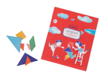 Magnetyczna gra tangram kolorowe geometryczne kształty dla dzieci. Moulin Roty Magnetyczna Gra „TANGRAM”