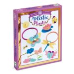 Zestaw akcesoriów fryzjerskich do samodzielnego tworzenia ozdób do włosów dla dzieci. Djeco Magiczny Plastik AKCESORIA FRYZJERSKIE