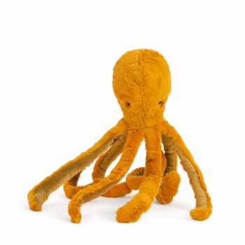 Pluszowa maskotka ośmiornica pomarańczowa dla dziecka 45 cm. Moulin Roty Maskotka Mała Ośmiornica45cm DOOKOŁA ŚWIATA