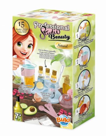 Zestaw do tworzenia kosmetyków naturalnych dla dzieci z akcesoriami i składnikami. Buki Professional Studio SALON KOSMETYCZNY
