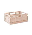 Składana skrzynka na zabawki w kolorze jasnobrązowym średniej wielkości. 3 Sprouts Skrzynka na Zabawki Składana Medium Clay
