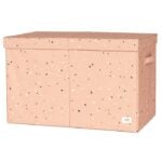 Pudełko zamykane na zabawki w kolorze terakoty z wzorem terrazzo dla dziecka. 3 Sprouts Pudełko Zamykane Recycled Terrazzo Clay